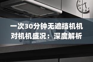 一次30分钟无遮挡机机对机机盛况：深度解析激烈竞争中的技术策略和运行效率