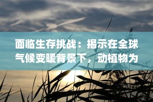 面临生存挑战：揭示在全球气候变暖背景下，动植物为了第一生存的适应策略和生态平衡问题