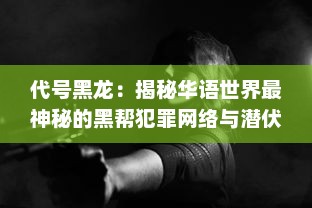 代号黑龙：揭秘华语世界最神秘的黑帮犯罪网络与潜伏的危险漩涡