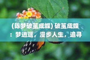 (陈梦破茧成蝶) 破茧成蝶：梦逍遥，漫步人生，追寻自由的精神之旅