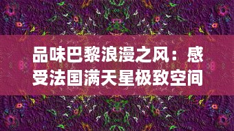 品味巴黎浪漫之风：感受法国满天星极致空间艺术八尺夫人 v5.0.9下载