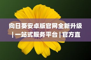 向日葵安卓版官网全新升级 | 一站式服务平台 | 官方直达下载，安全放心