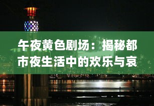 午夜黄色剧场：揭秘都市夜生活中的欢乐与哀愁，寂寞与狂欢的交织