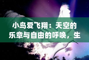 小鸟爱飞翔：天空的乐章与自由的呼唤，生活中的勇气与充满希望的冒险旅程