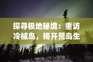 探寻极地秘境：重访冷械岛，揭开荒岛生存与冰冻环境下的人类挑战