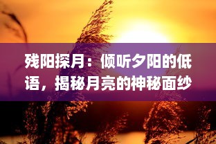 残阳探月：倾听夕阳的低语，揭秘月亮的神秘面纱，一场时空的浪漫追逐