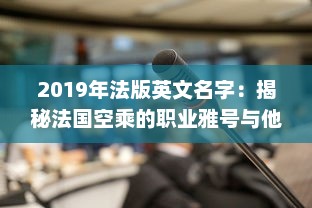 2019年法版英文名字：揭秘法国空乘的职业雅号与他们的专业身份 v0.4.5下载