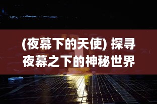 (夜幕下的天使) 探寻夜幕之下的神秘世界：天黑装备铺的夜晚营业奇遇