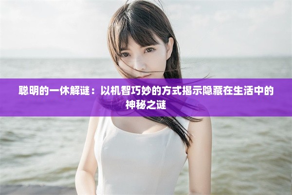 聪明的一休解谜：以机智巧妙的方式揭示隐藏在生活中的神秘之谜