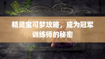 精灵宝可梦攻略，成为冠军训练师的秘密